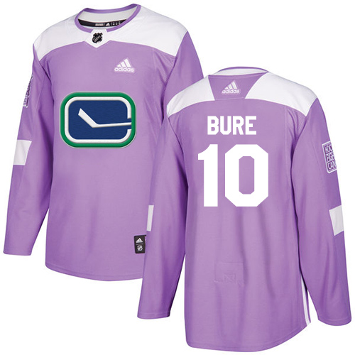 Adidas Canucks #10 Pavel Bure Purple Authentic Fights Cancer Stitched NHL Jersey